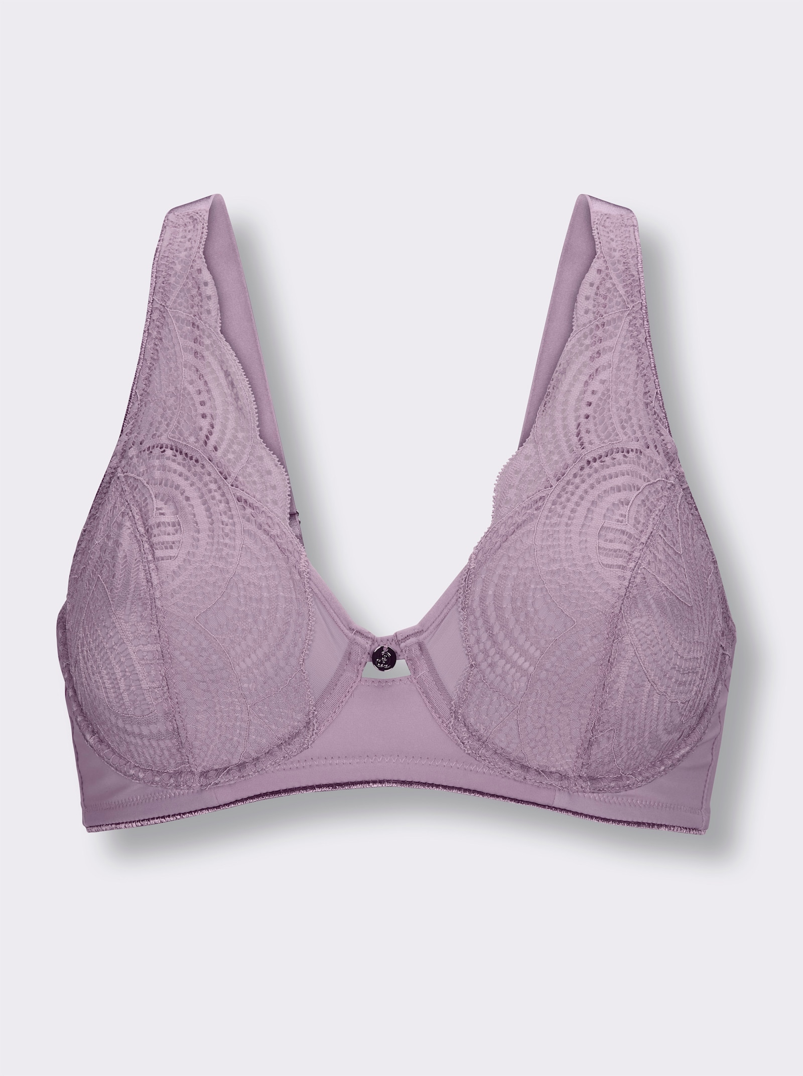 wäschepur Bügel-BH mit Mesh-Einsatz - mauve