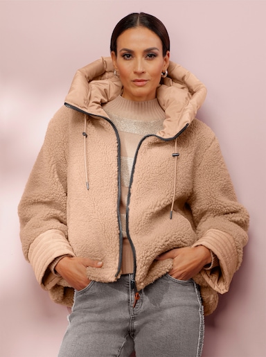 heine Jacke aus Fell-Imitat - beige