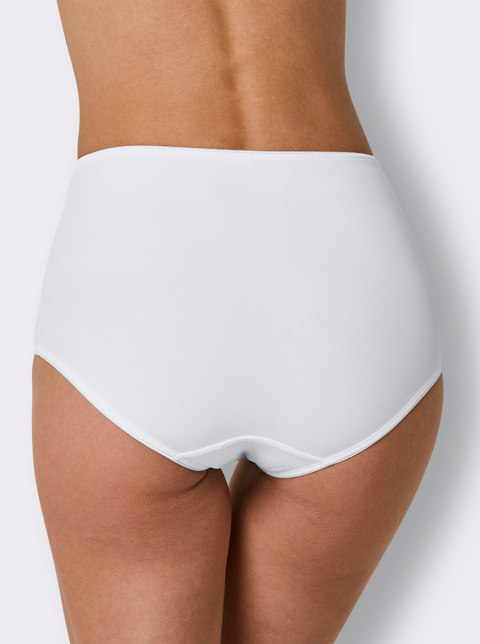 wäschepur Taillenslip mit Spitzeneinsatz - 2x weiß