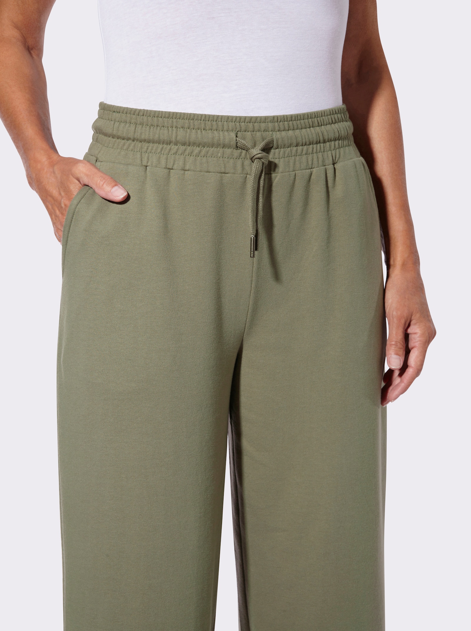 Sweathose mit Rundum-Dehnbund - khaki