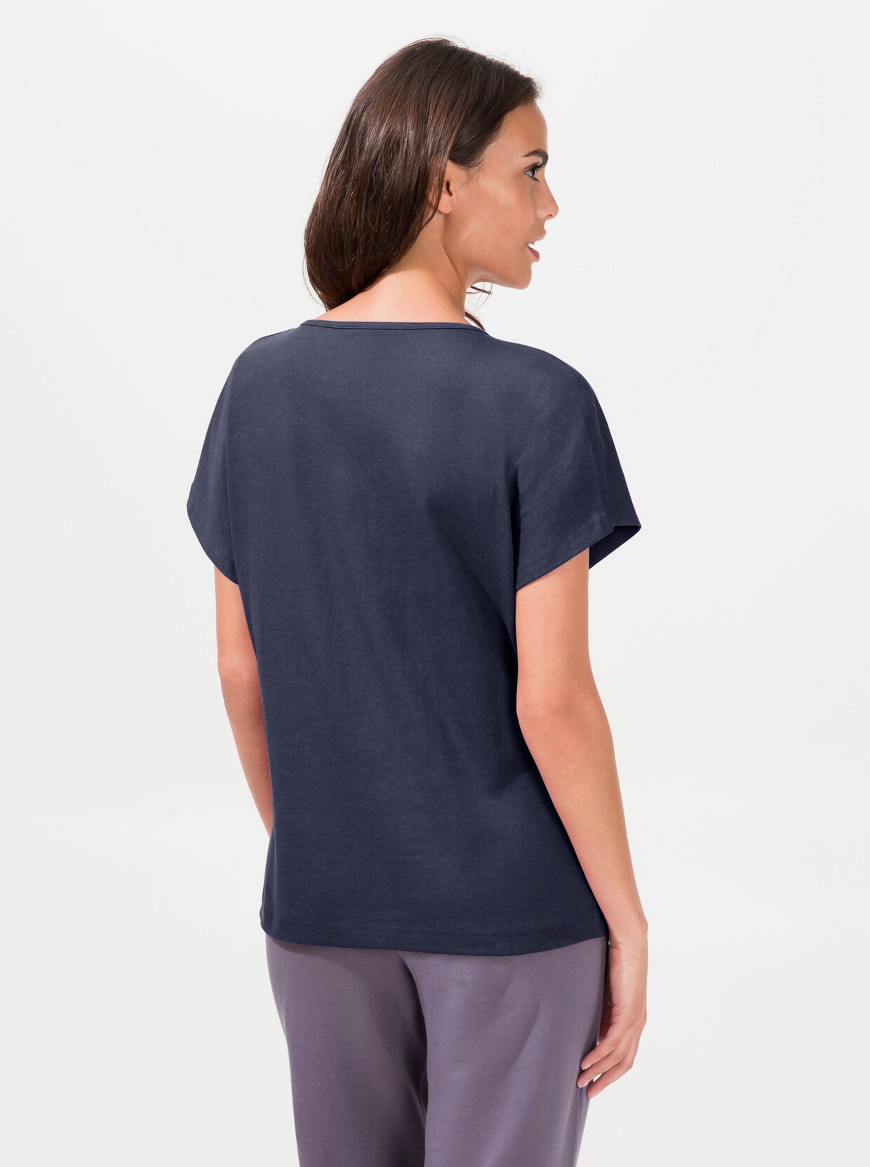 feel good Shirts - marine + marine gestippeld