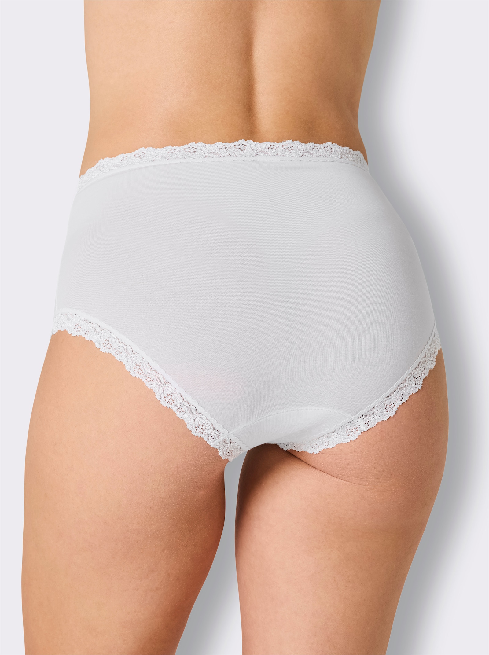 Nina von C. Taillenslip mit elastischer Blütenspitze - weiß