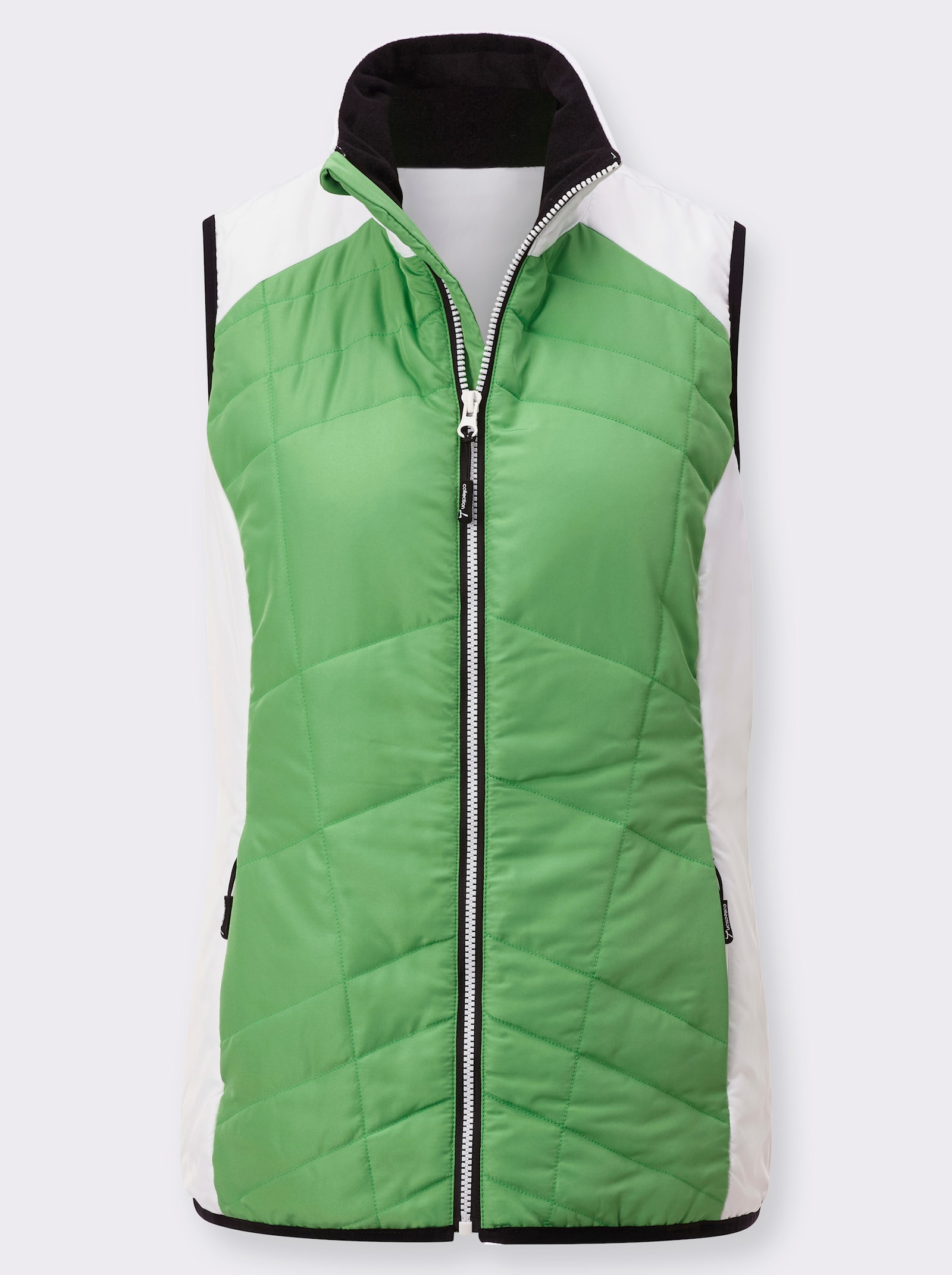 Steppweste in Microfaser-Qualität - apfel-ecru