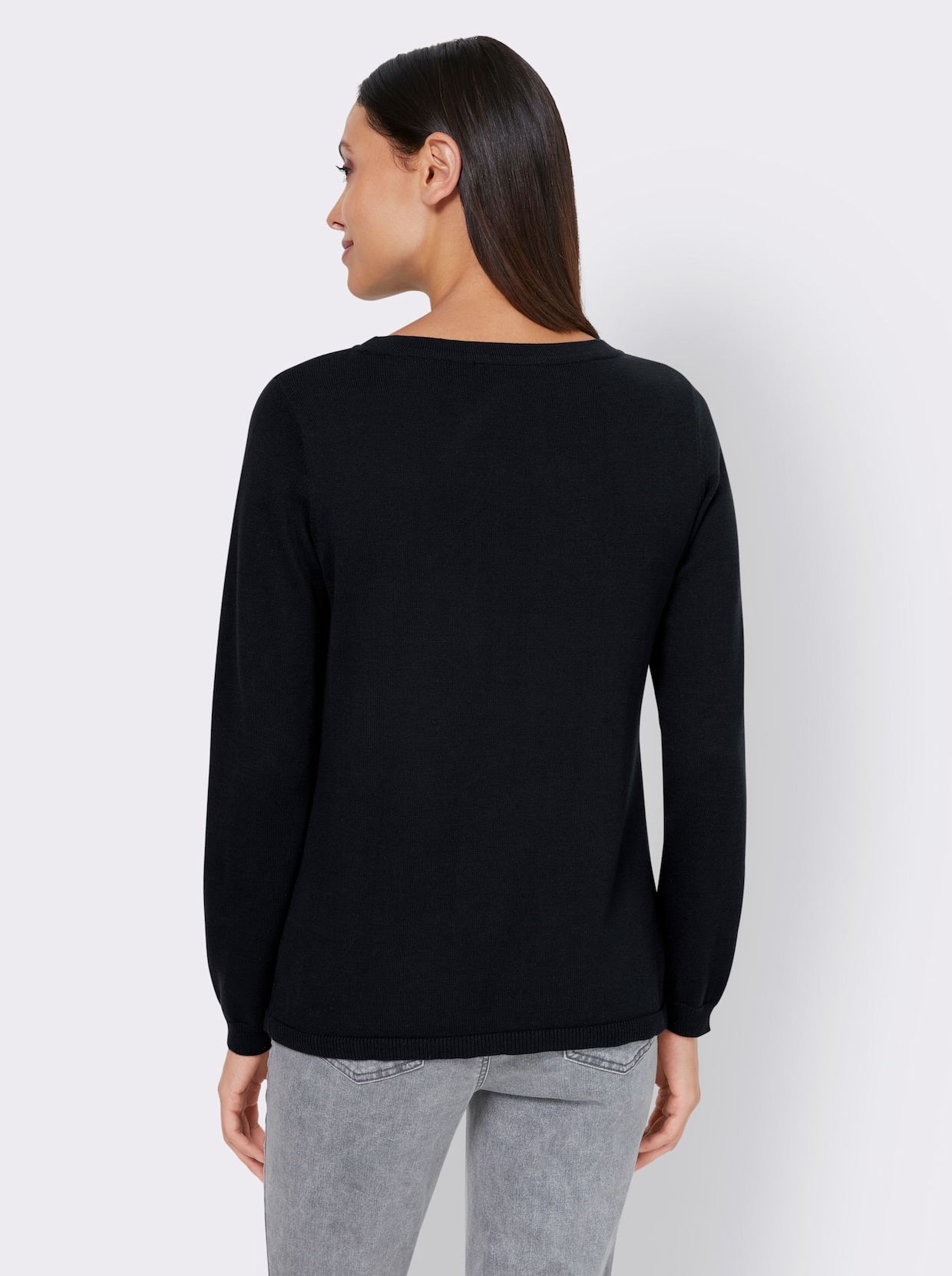 heine Pullover - marine/wit gedessineerd