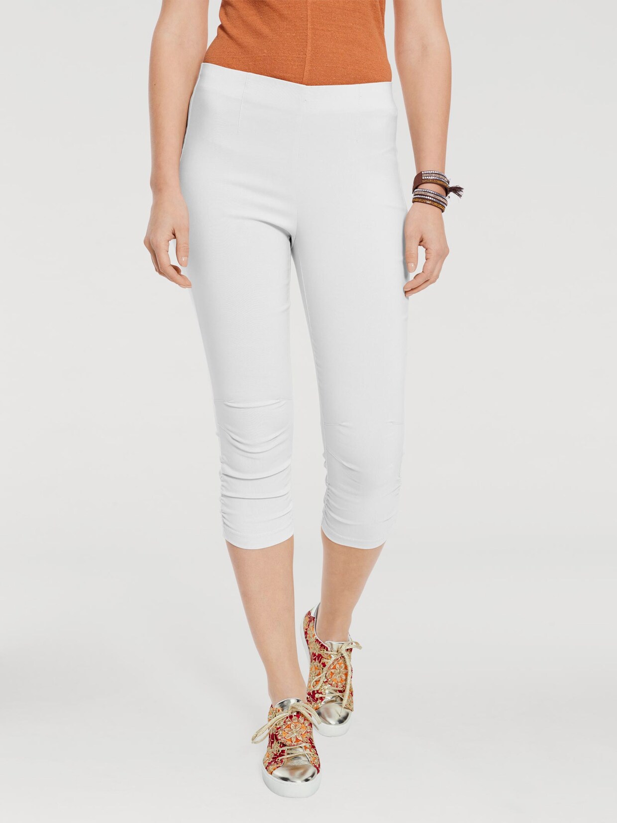 Linea Tesini Capri-Hose - weiß