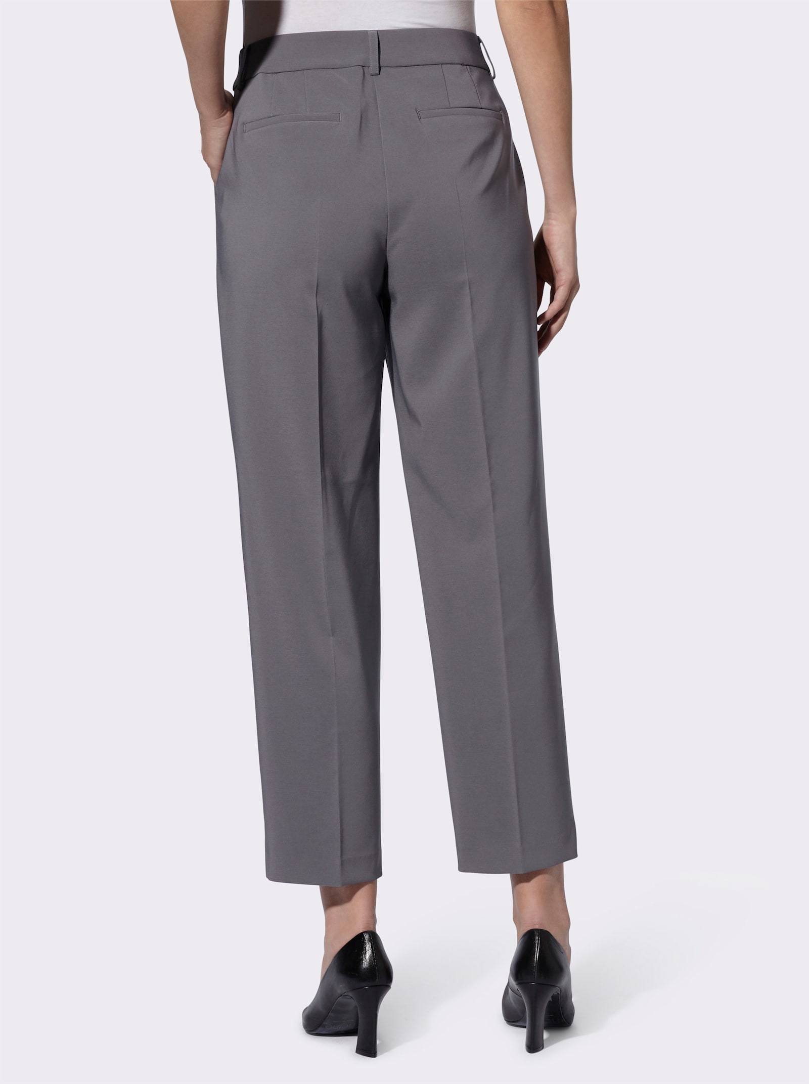 heine Bügelfaltenhose mit verstecktem Dehnbund - anthrazit