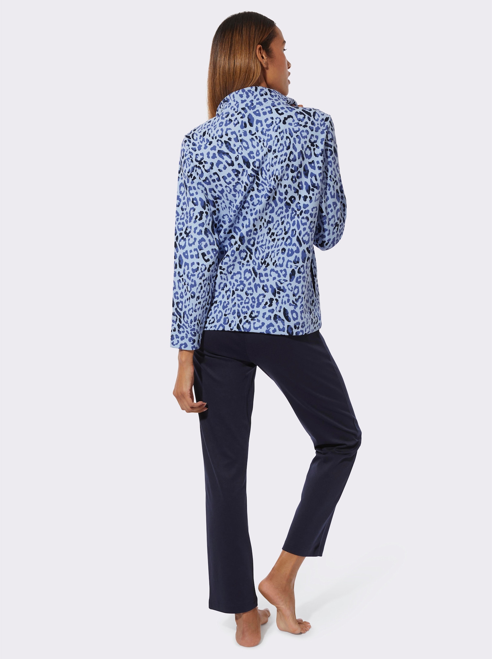 Hajo Tenue détente en fibre thermorégulatrice - marine-bleu glacier imprimé