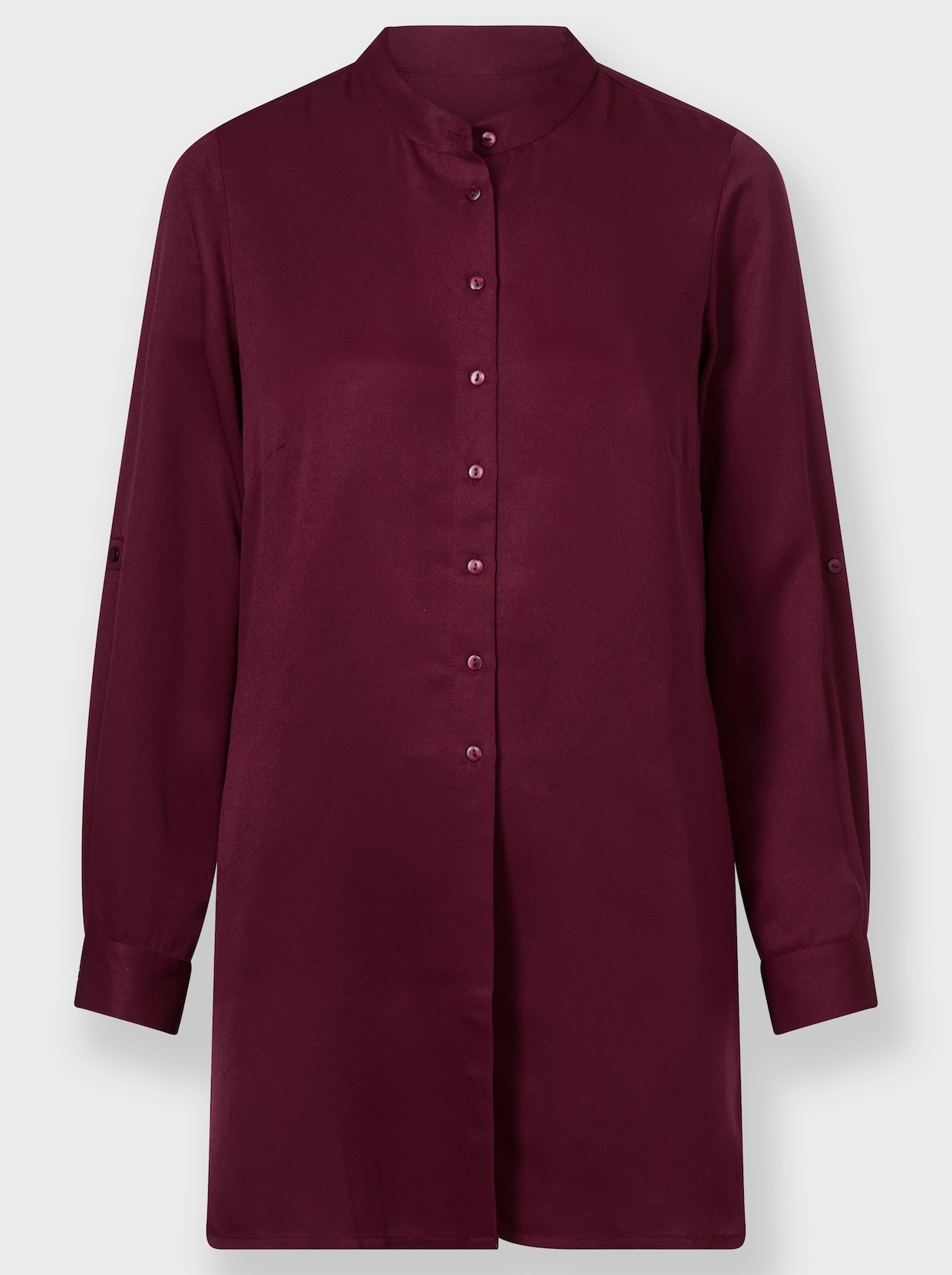 Longbluse mit langen Seitenschlitzen - bordeaux