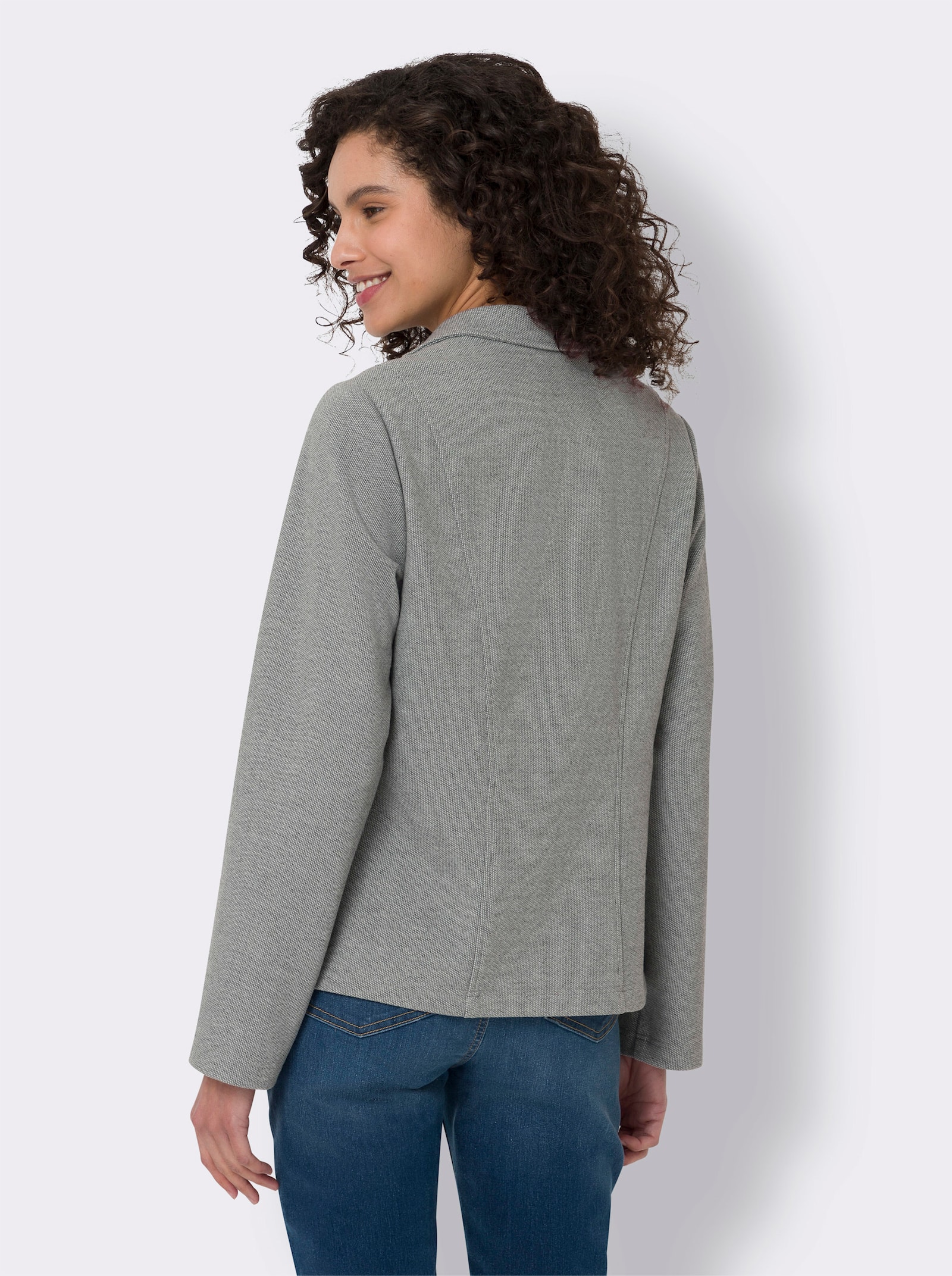 heine Blazer en jersey effet chiné - anthracite-couleur ivoire chiné