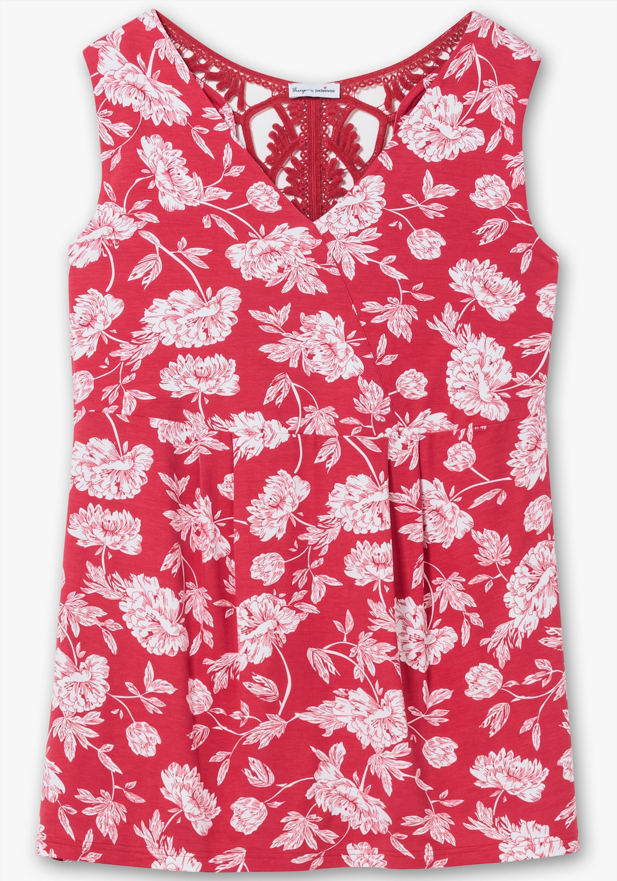 sheego by Joe Browns Lange top - rood gedessineerd