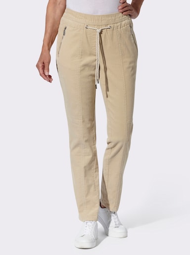  Cordhose zum Reinschlüpfen - sand