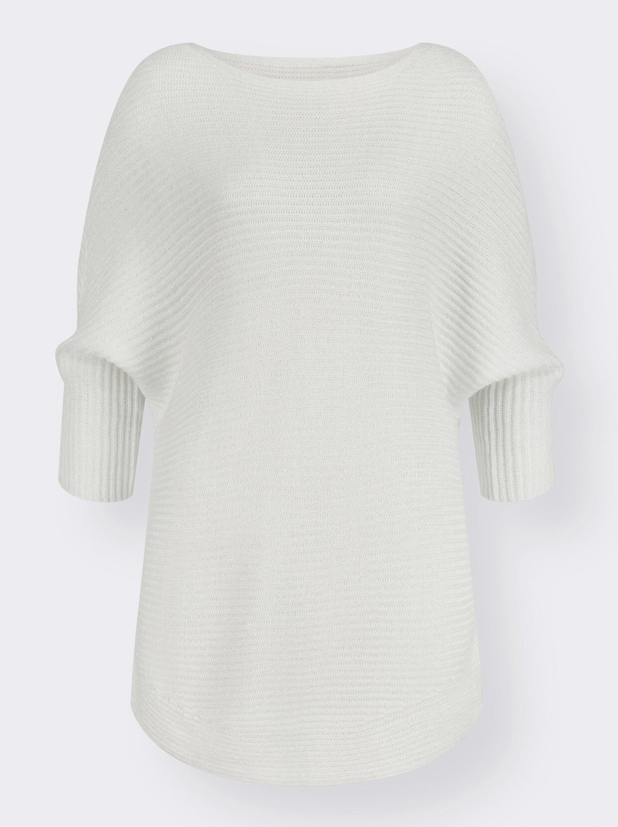 Strickpullover - weiß-silberfarben