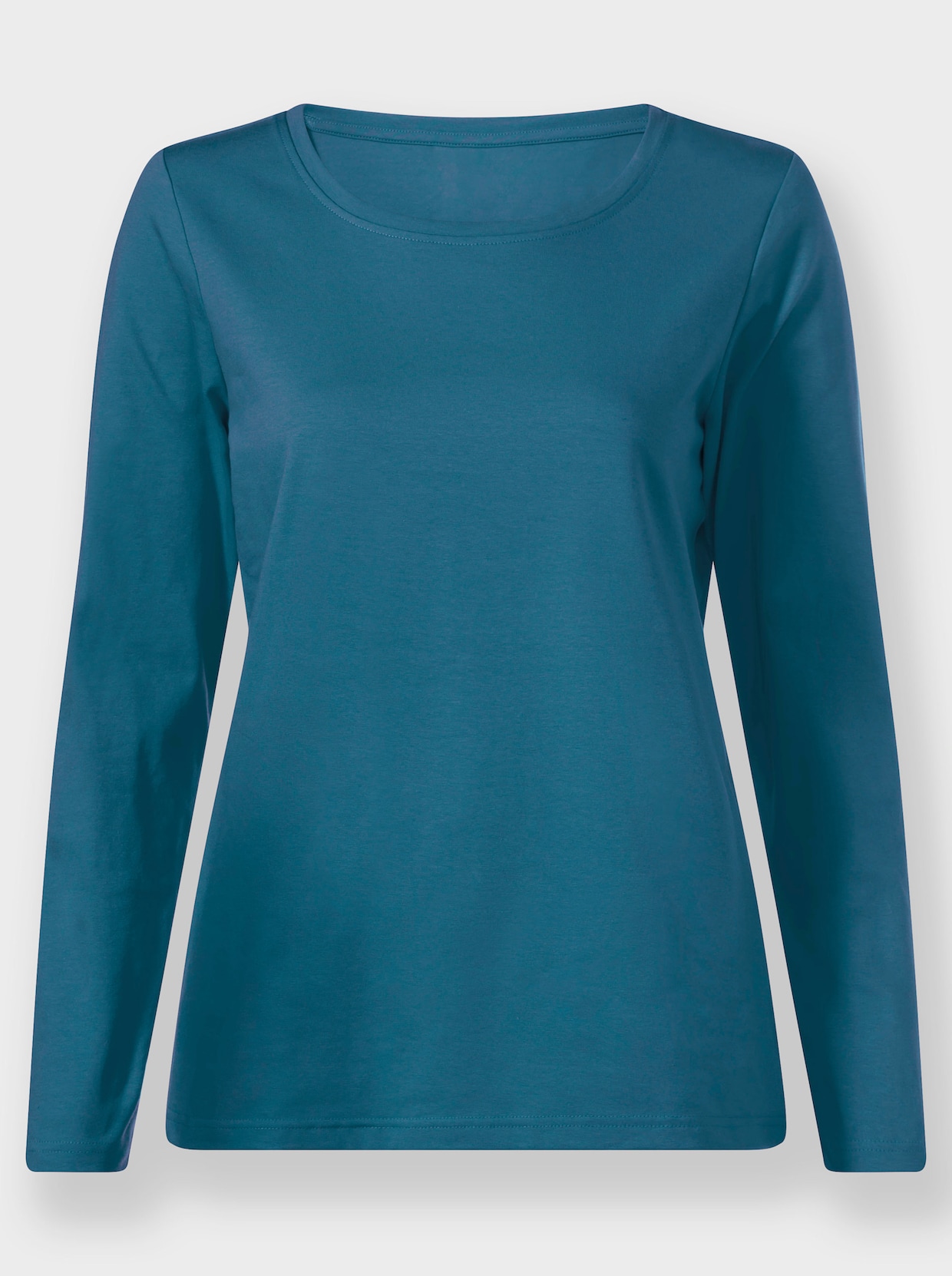 Shirt met ronde hals - topaas