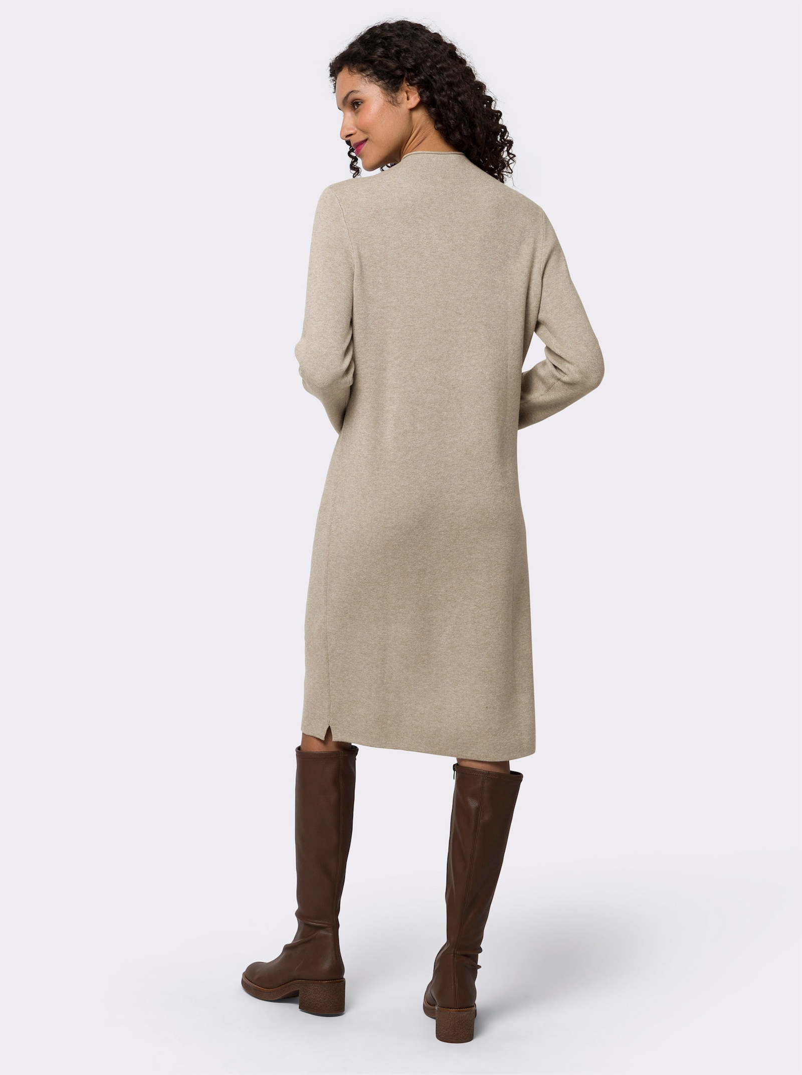 heine Strickkleid mit Seitenschlitzen - sesam-meliert