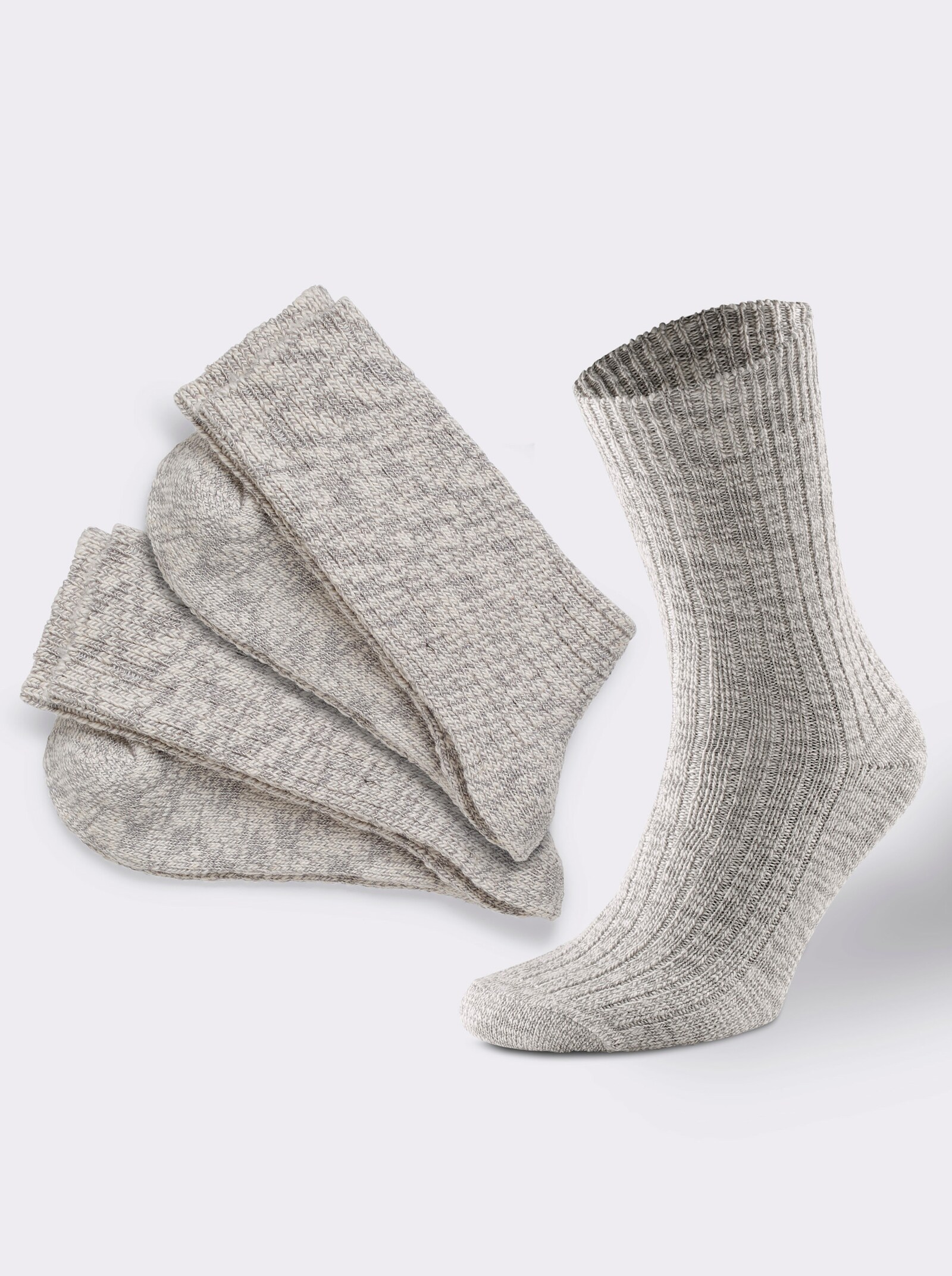wäschepur Damen-Socken - grau-meliert