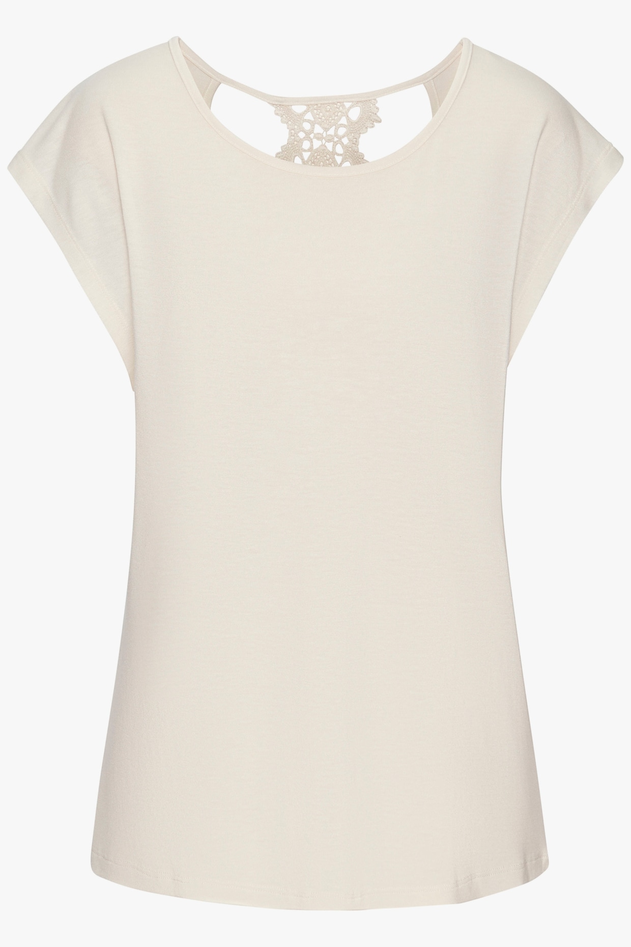 LASCANA T-shirt à manches courtes - crème