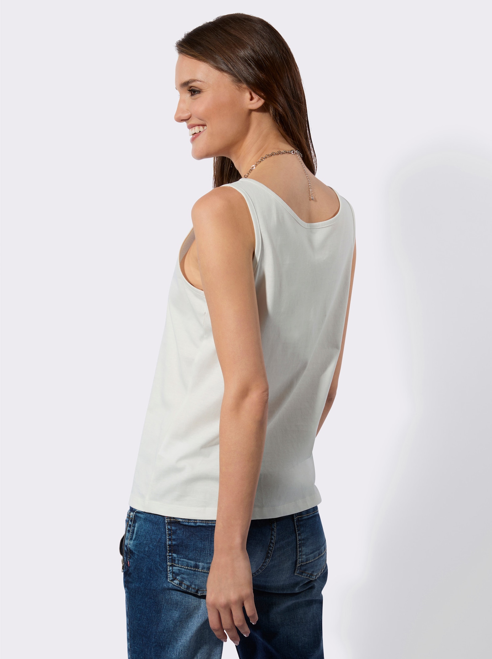 Shirttop aus Bio-Baumwolle - ecru