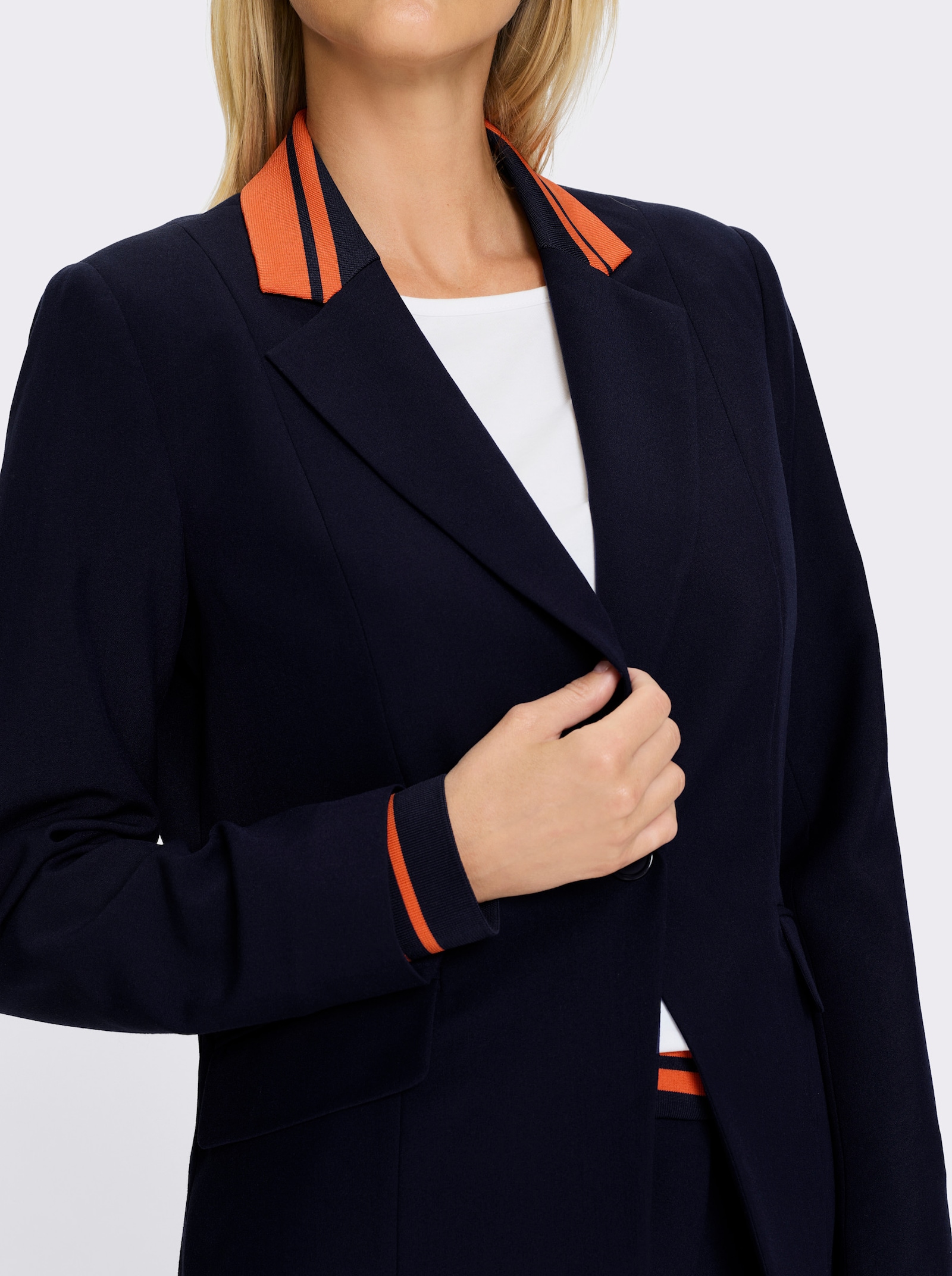 heine Hosenanzug mit Kontrastdetails - marine-orange