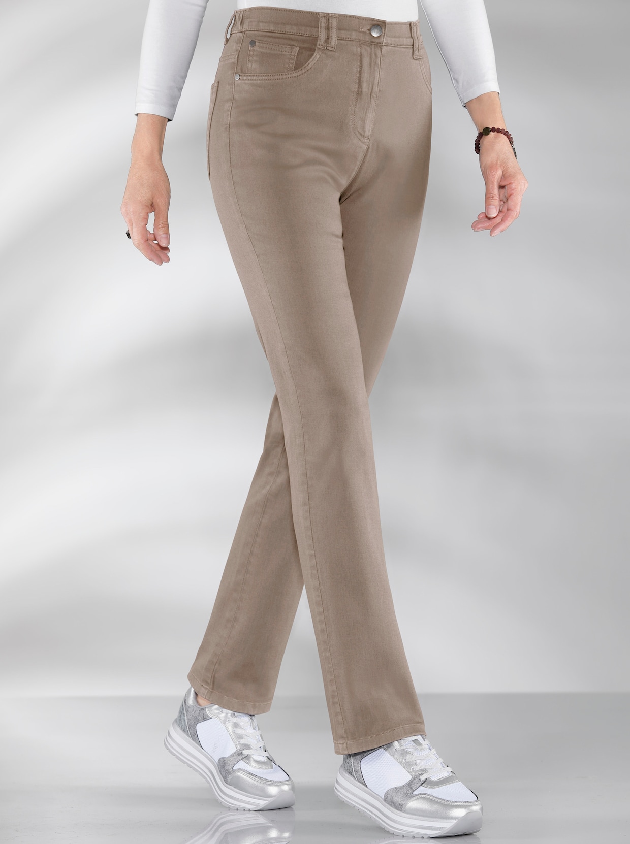 Stretchbroek - taupe