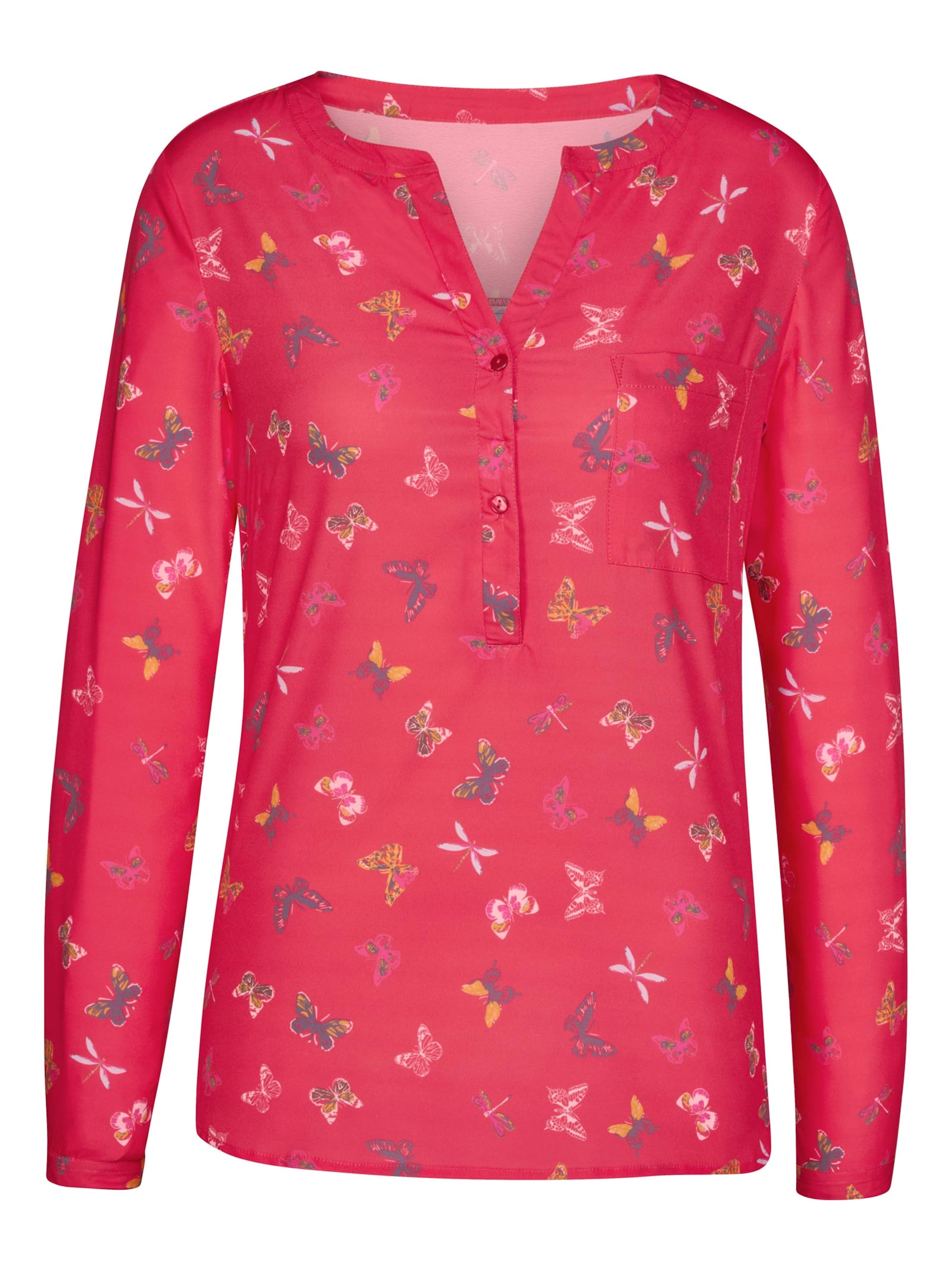 Bluse - erdbeere-gemustert