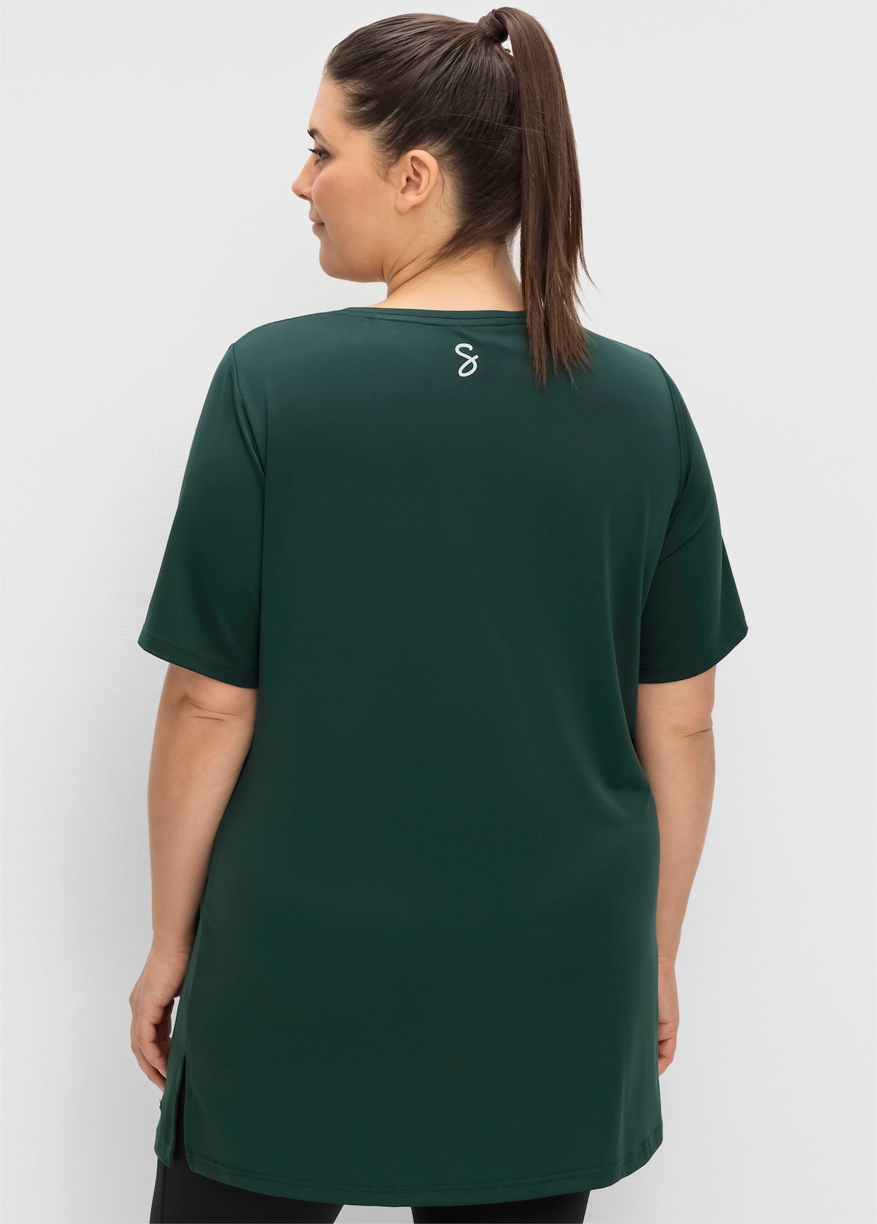 sheego Funktionsshirt - tiefgrün