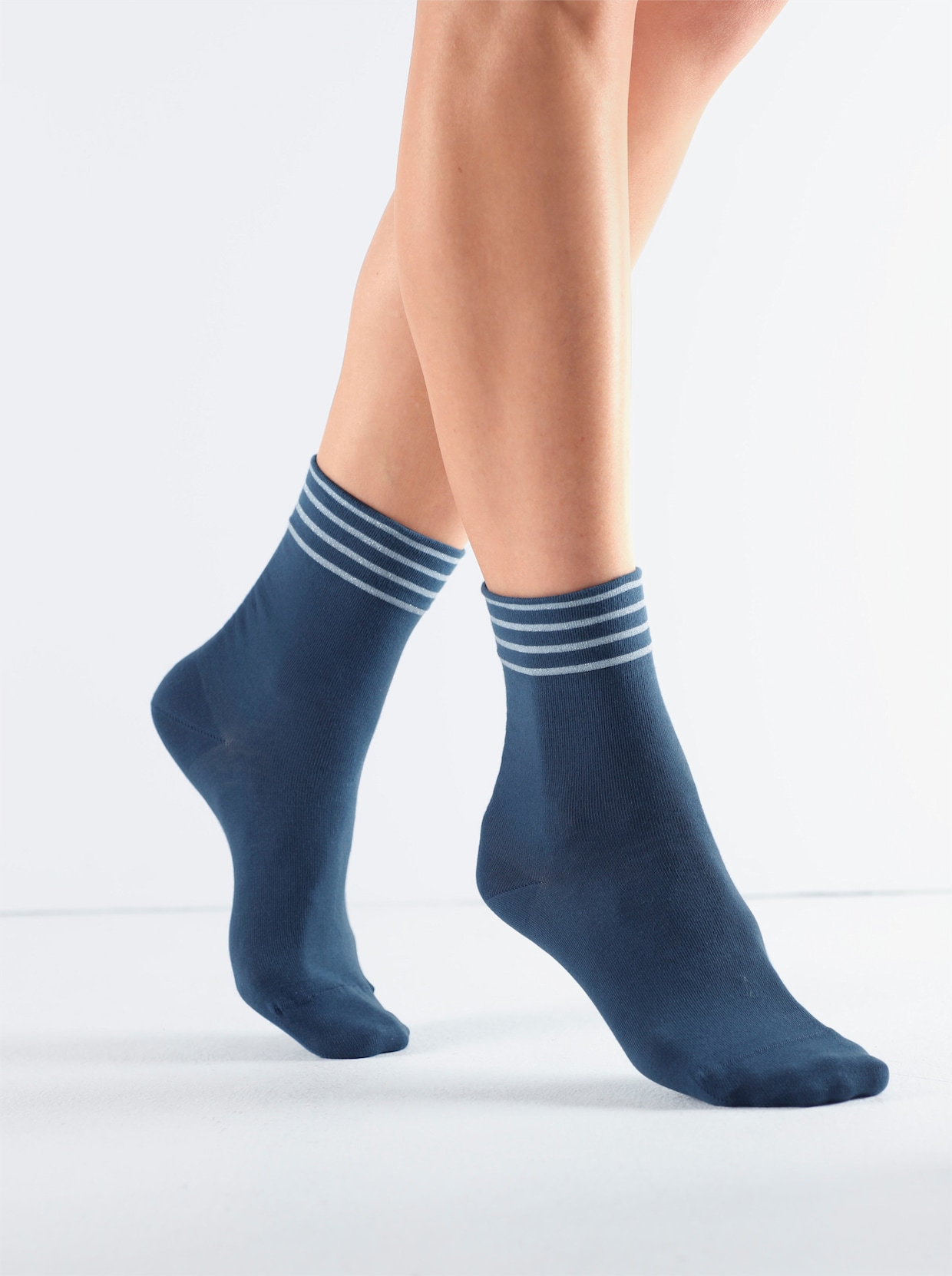 Rogo Damen-Socken - jeansblau
