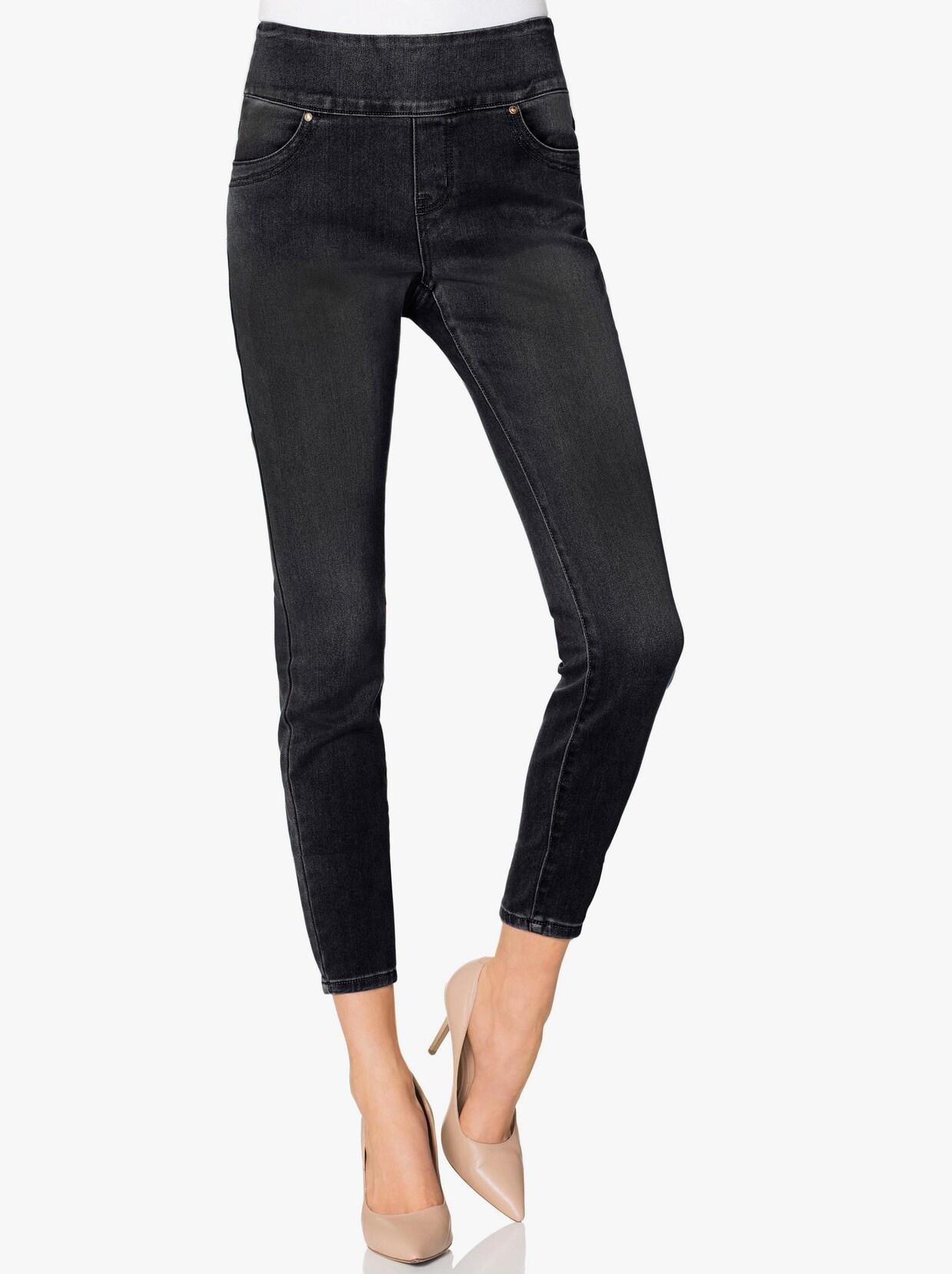 3/4-Jeans - schwarz