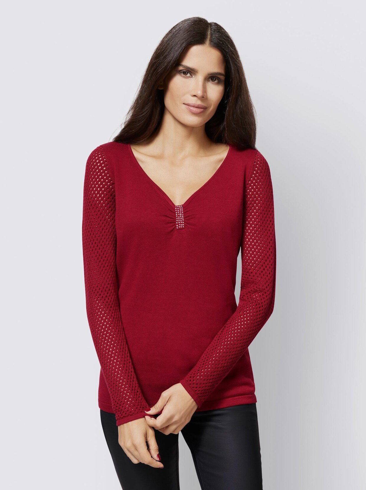 Ashley Brooke Pullover - kirsche