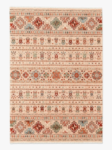 Theko Teppich - beige-gemustert