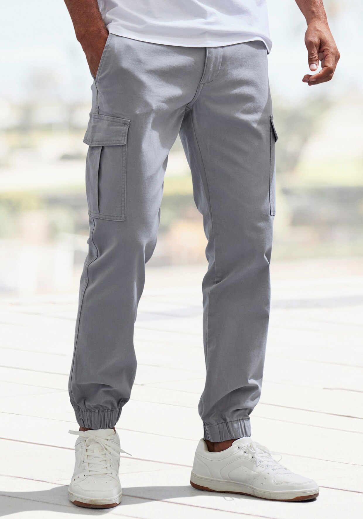AUTHENTIC LE JOGGER cargobroek - lichtgrijs