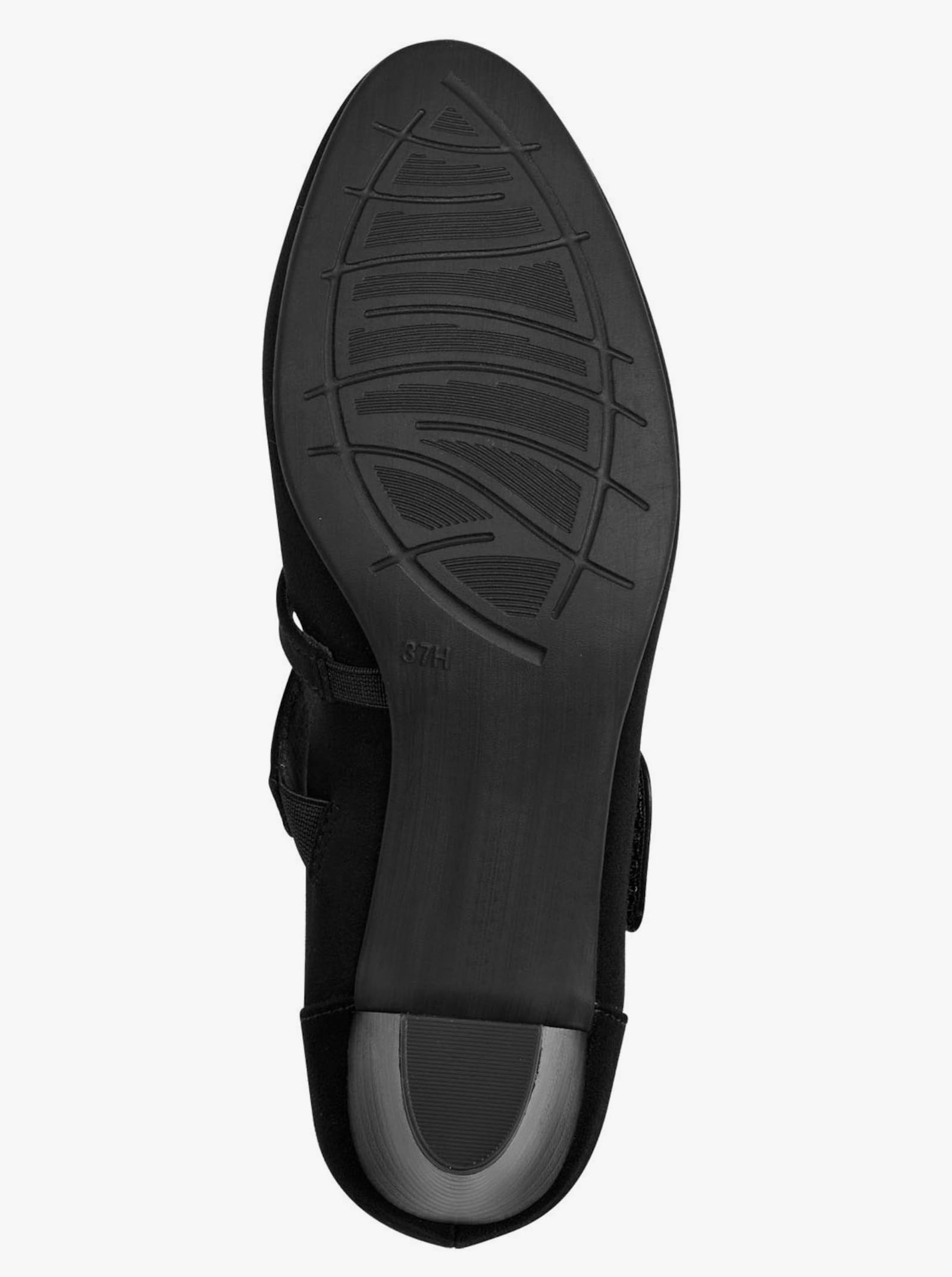 Jana Pumps med spänne och kardborreknäppning - svart