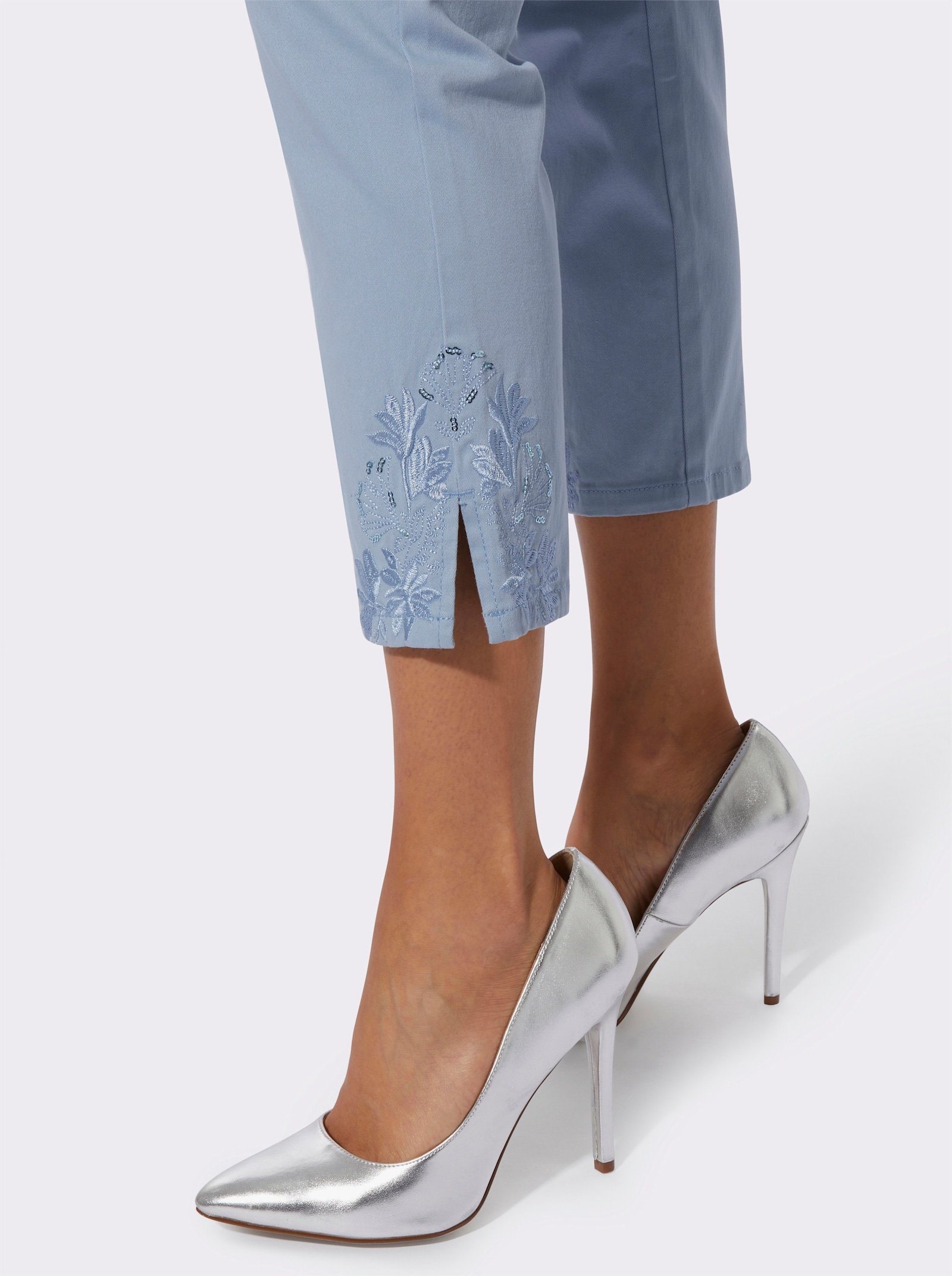 7/8-Jeans in Baumwoll-Stretch-Qualität - bleu