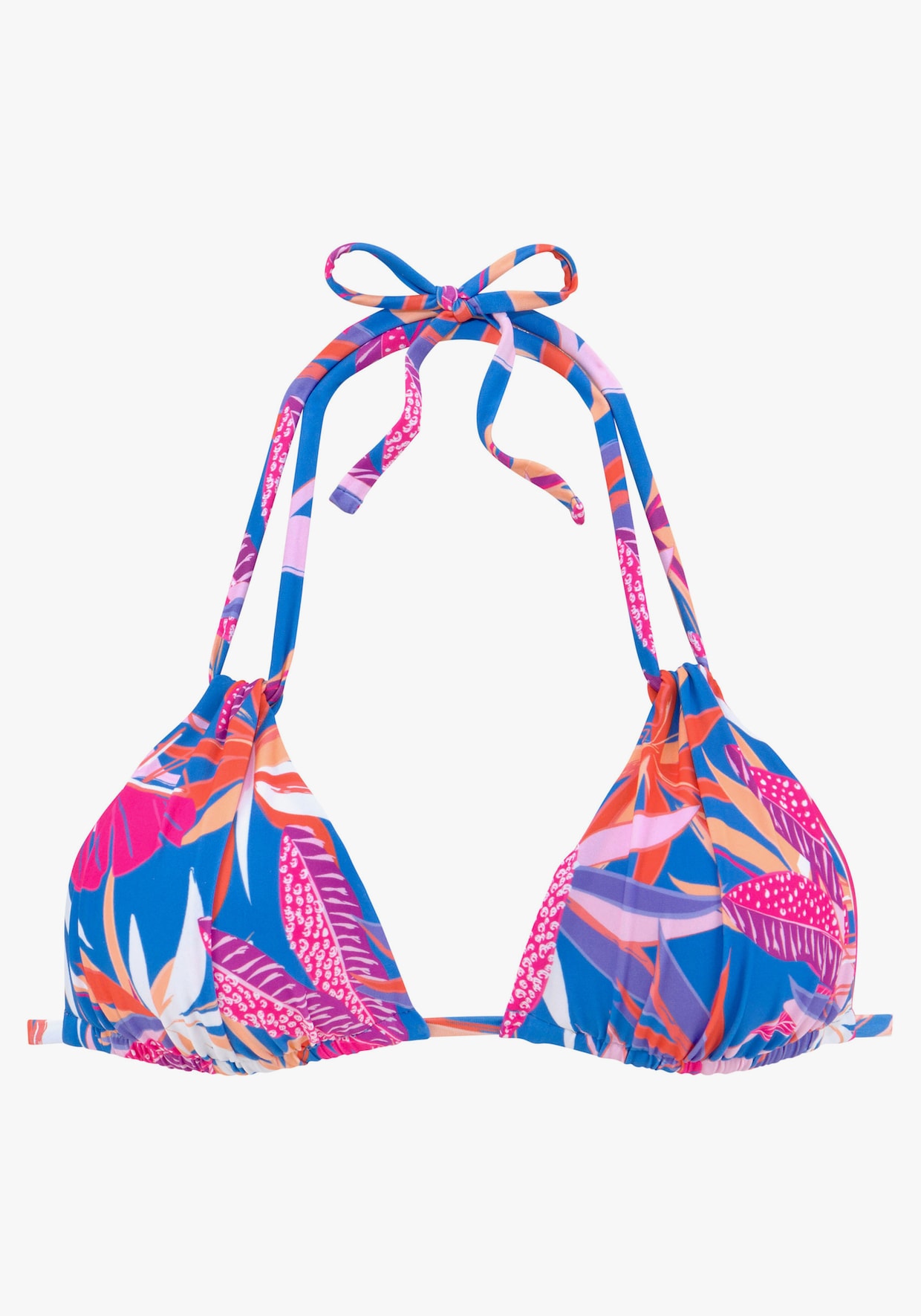 Buffalo Triangel-Bikini-Top - blau-pink bedruckt