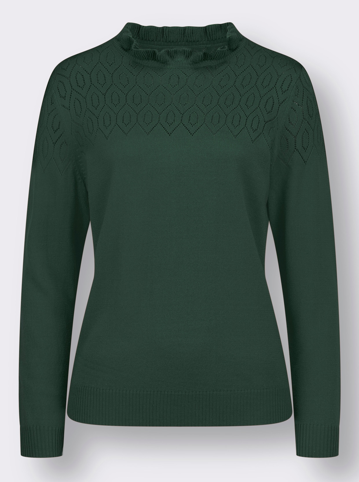 Pullover met lange mouwen - mos