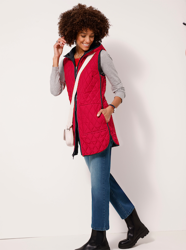 Keerbaar gilet - rood/zwart