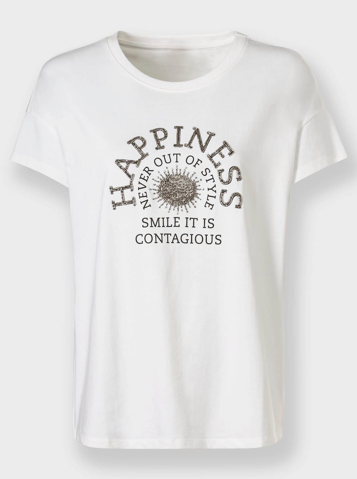 heine Shirt met korte mouwen - ecru