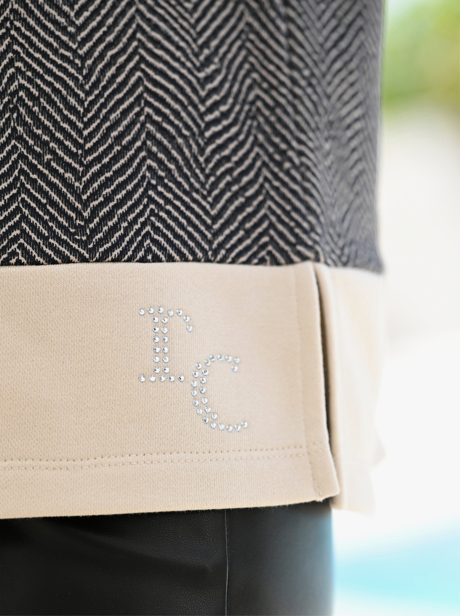 heine Sweatshirt avec motif chevron sergé - sable-grège sergé chevron