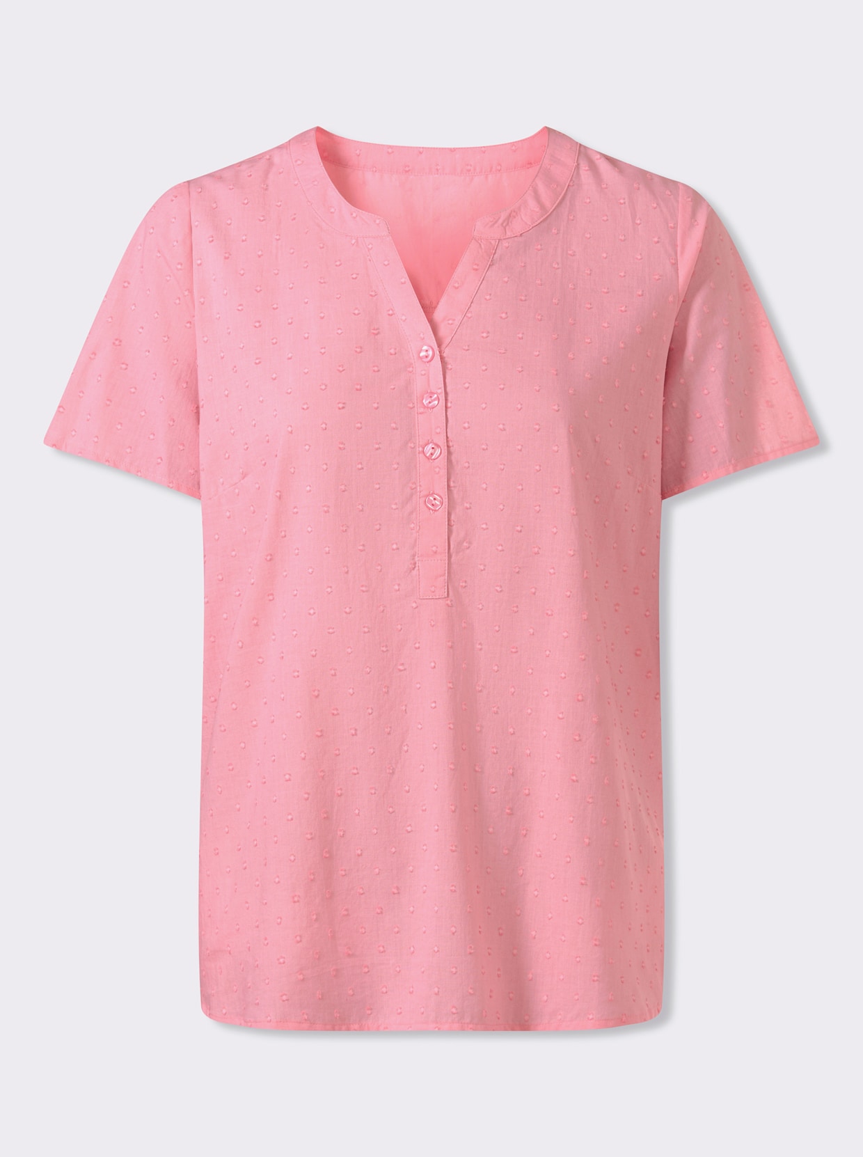 Kurzarm-Bluse - rosenholz