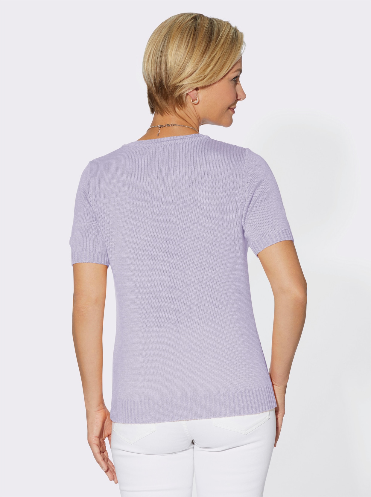 Pullover met korte mouwen - lila