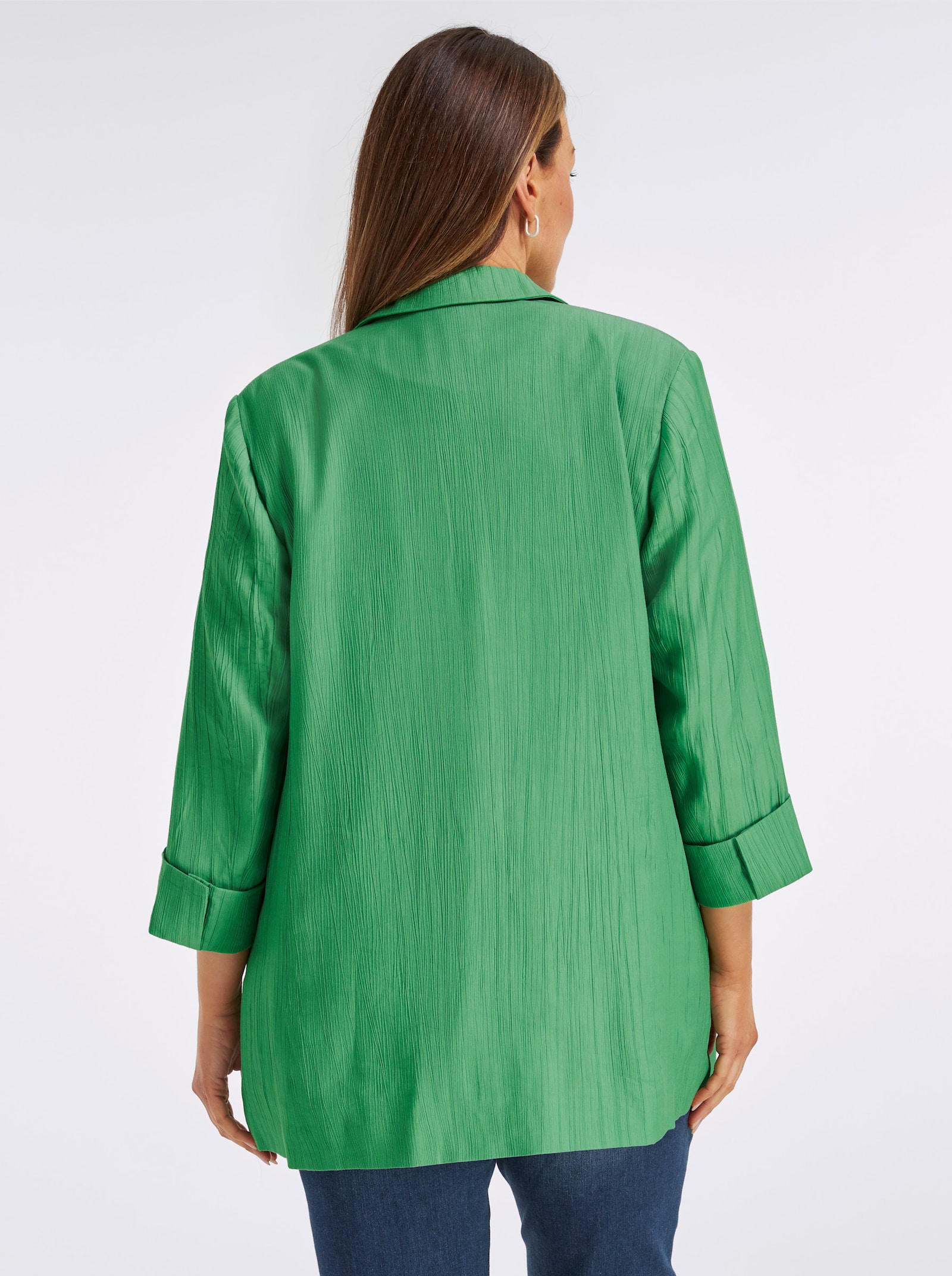 Blazer in langer, verschlussloser Form - apfel