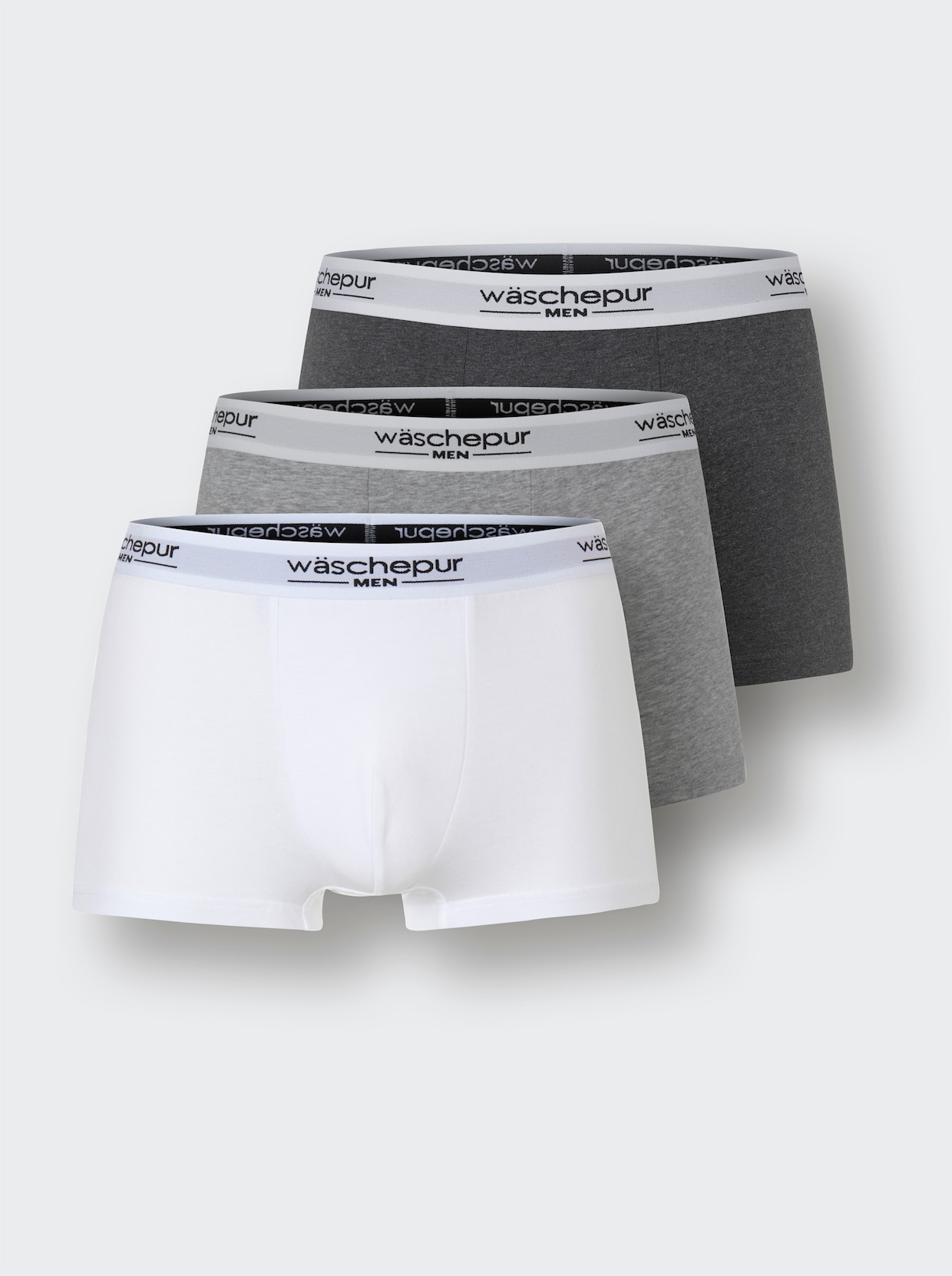 wäschepur men Pants - anthrazit + grau + weiss