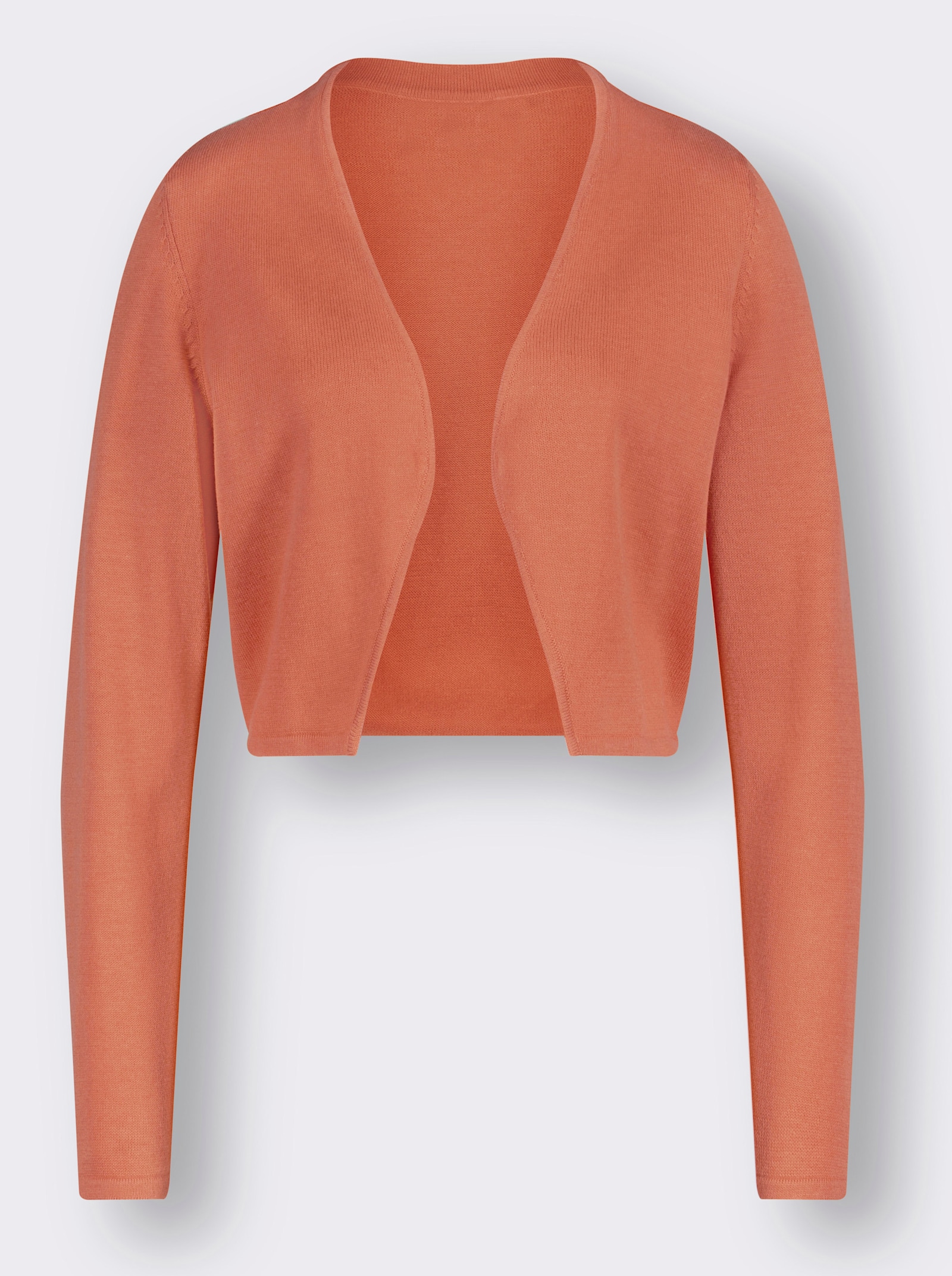 Bolero Feinstrick-Qualität, verschlusslos - papaya