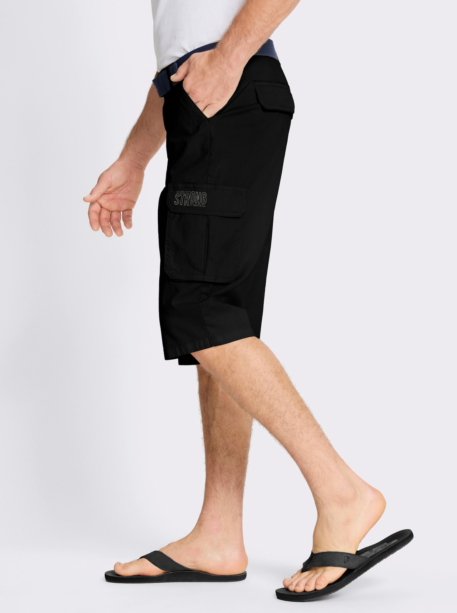 Bermudas in Twill-Qualität - schwarz