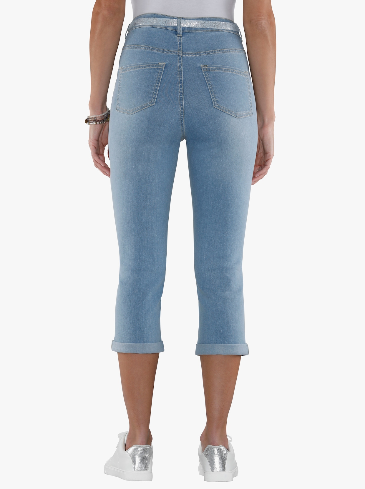 Capri-jeans - blue-bleached