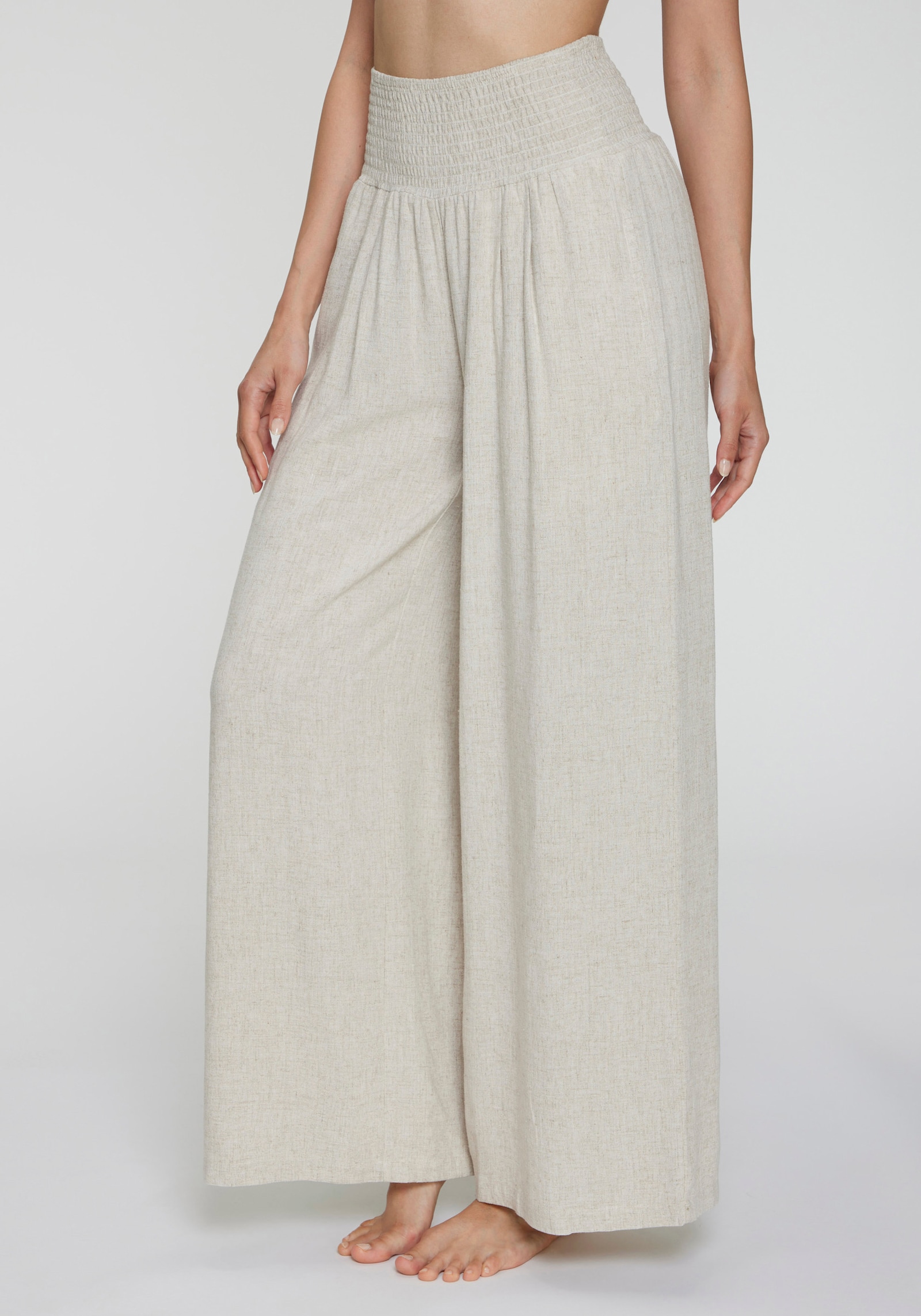 French Connection Leinenhose - beige meliert