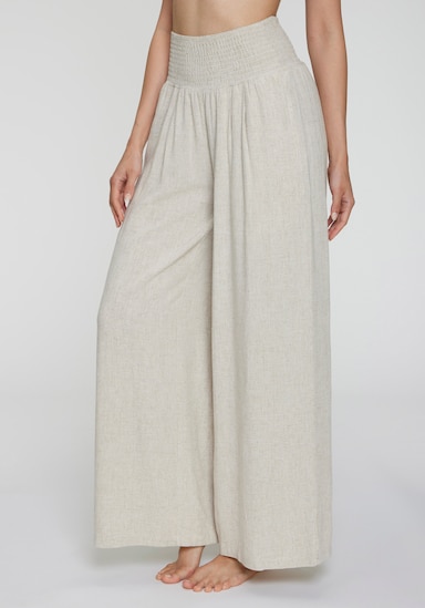 French Connection Leinenhose - beige meliert