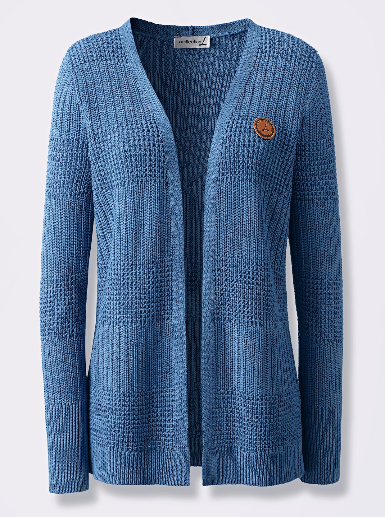 Strickjacke - mittelblau