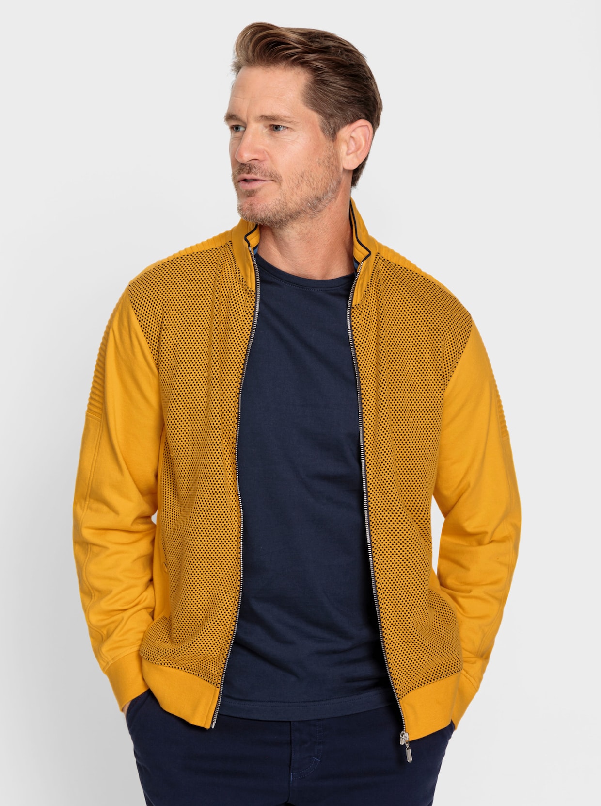 Marco Donati Sweatjacke - ocker