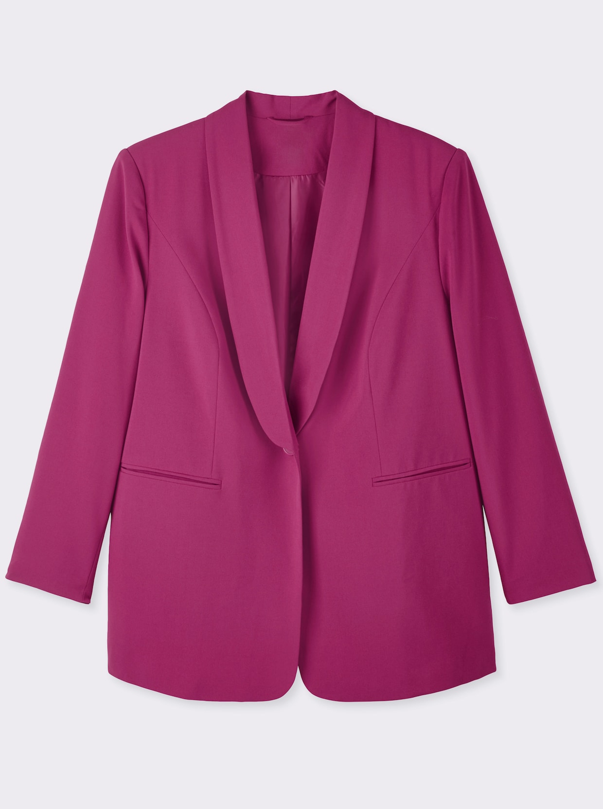 Blazer in langer Form - magenta