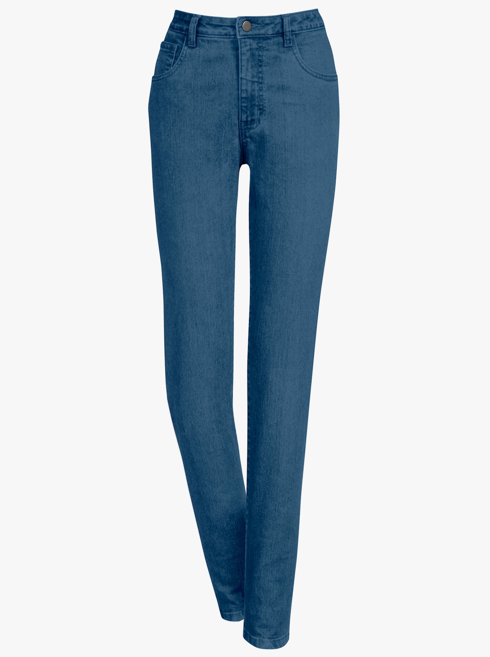 5-Pocket-Jeans mit bestickten Gesäßtaschen - blue-bleached